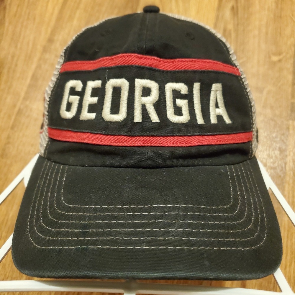 Georgia Bulldogs Hat Cap Men Snapback Black Mesh Trucker 47 Brand Football